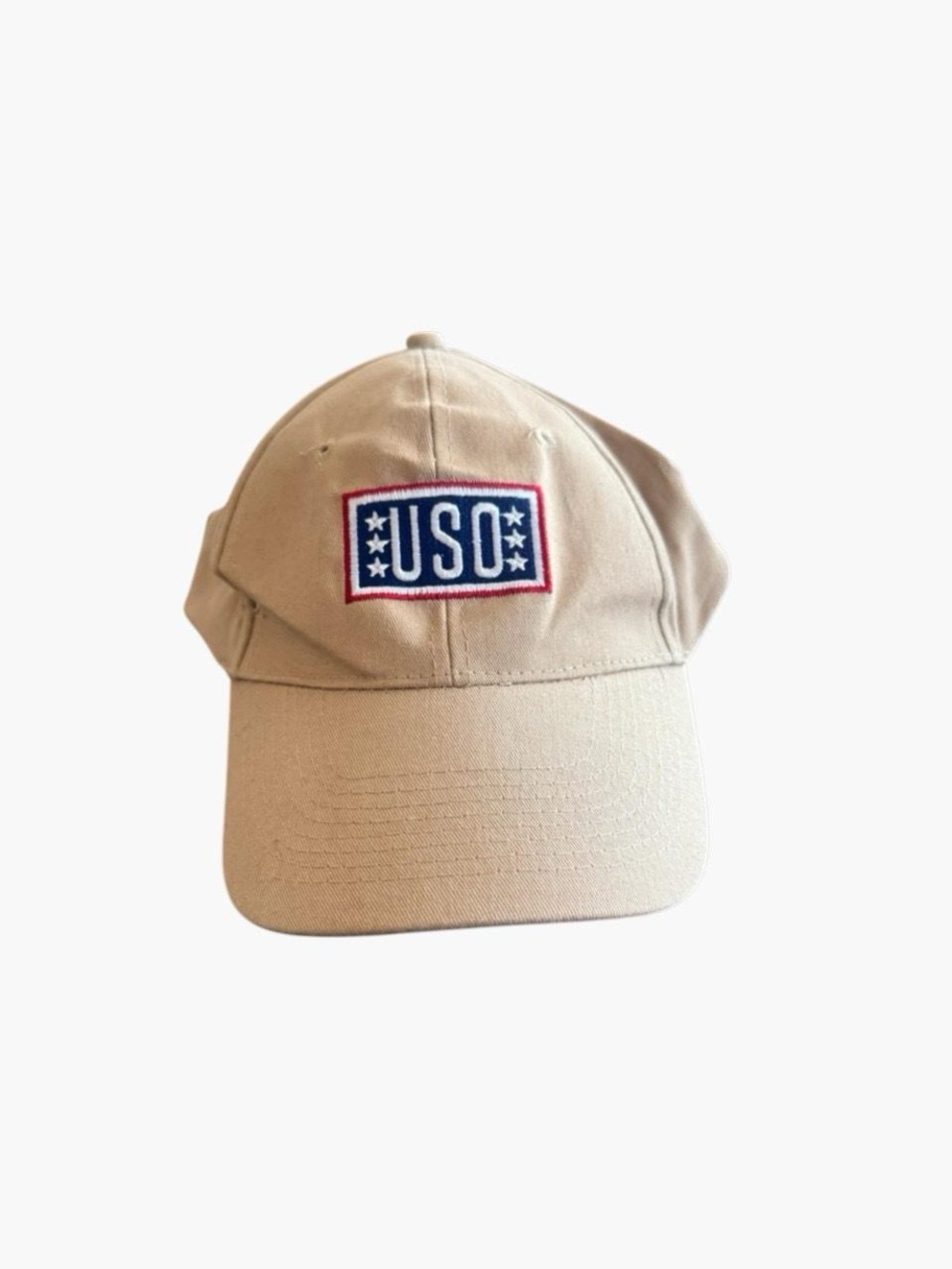 Retro Dad Hat — USO “Support Our Wounded Heroes” Tan Khaki Embroidered